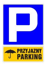 znak oznaczający przyjazne parkingi